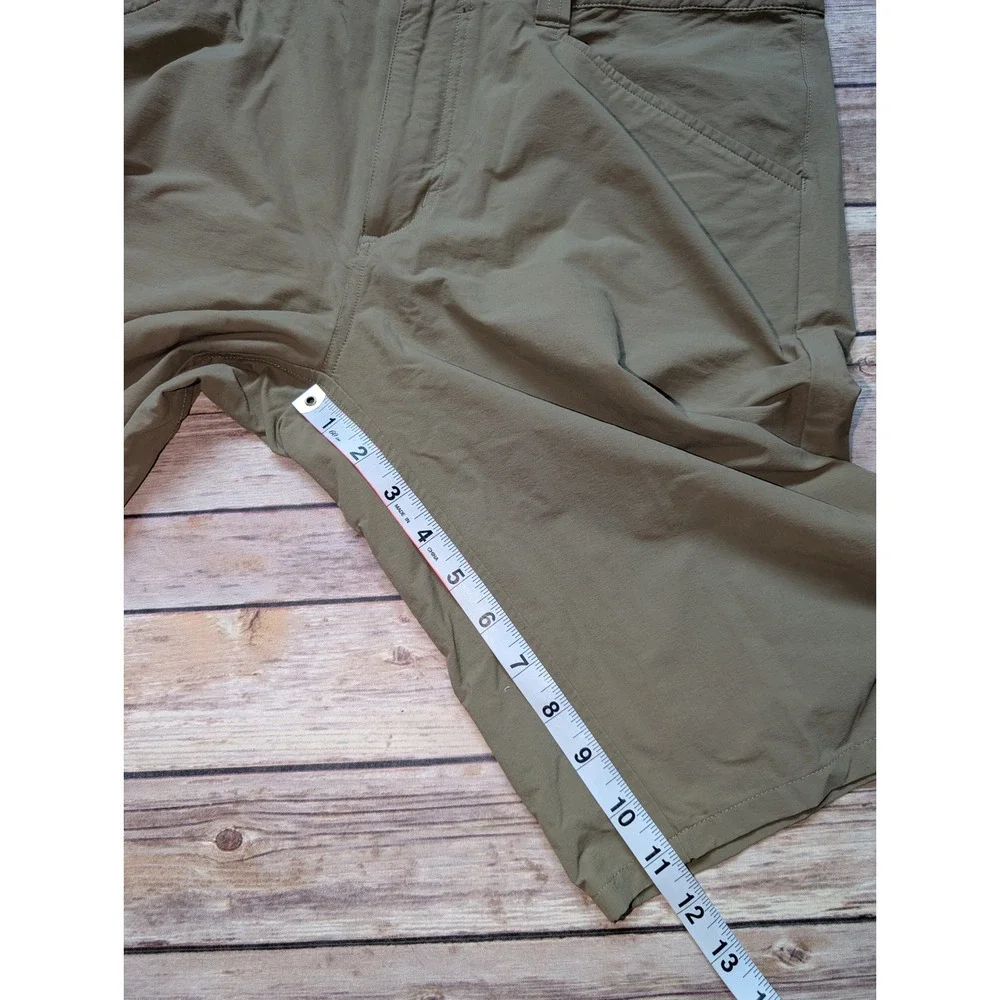 Patagonia Quandary Hiking Shorts Mens 34 Nylon Elastane Khaki Green 10in Inseam